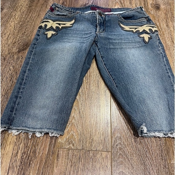 Vintage parasuco jeans short size 28 with beige leather details - Picture 8 of 8